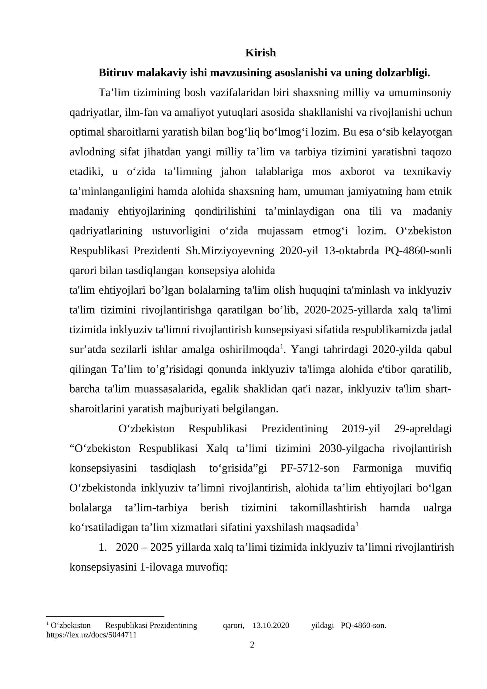 Imkoniyаtlаri cheklаngаn bolаlаr inklyuziv tаlimini tаshkil etishning ilmiy-nаzаriy аsoslаri 2