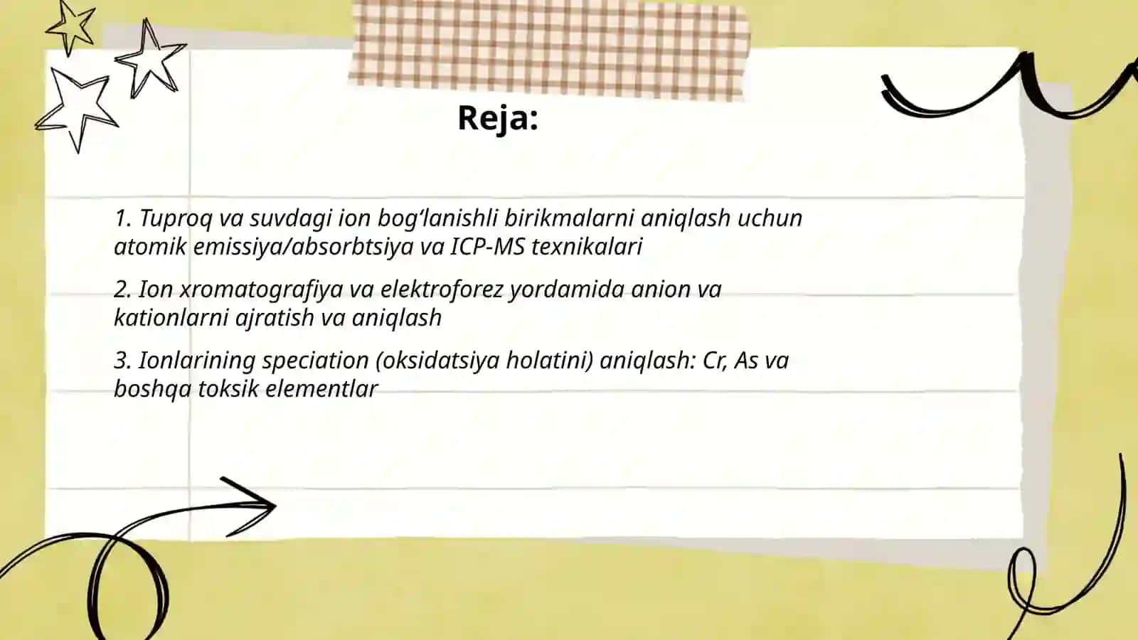 Tuproq va suvdagi ion bog‘lanishli birikmalarni aniqlash uchun atomik emissiya/absorbtsiya va ICP‑MS texnikalari 2