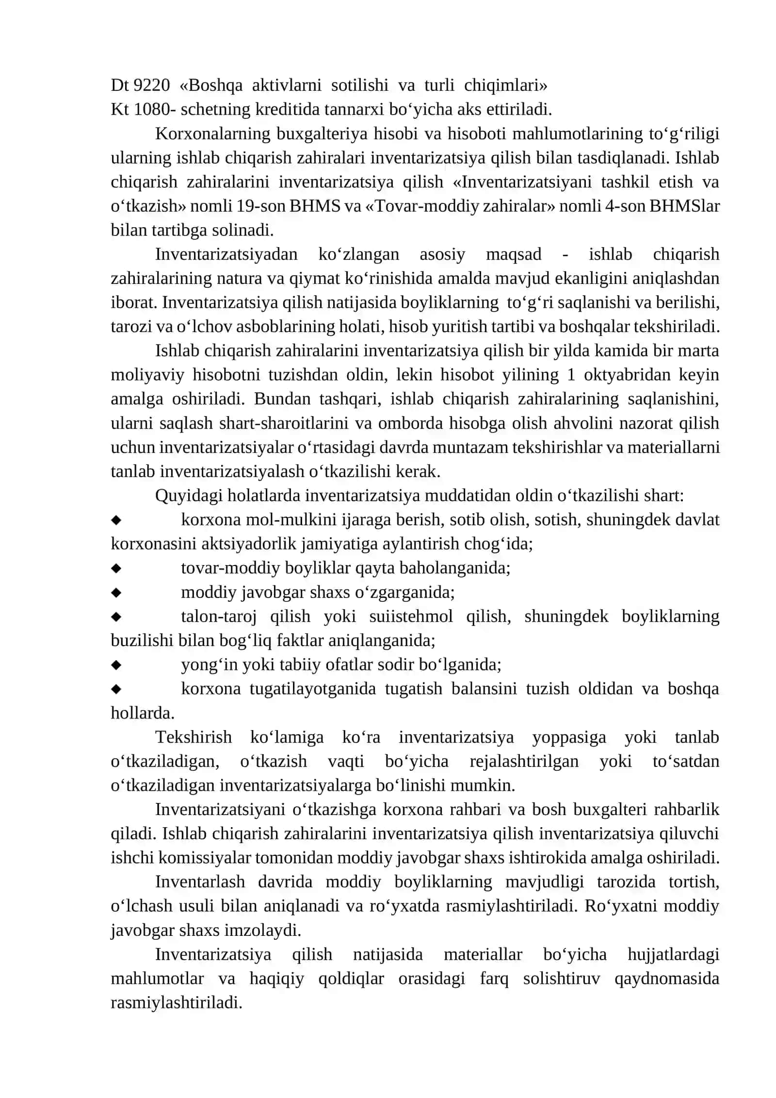 28-mavzu; Inventarizatsiyaning maqsadi va vazifalari 2