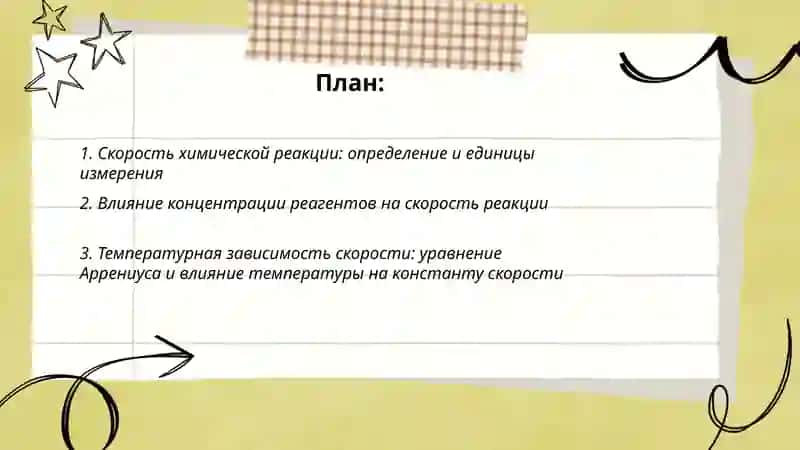 Скорость химической реакции 2