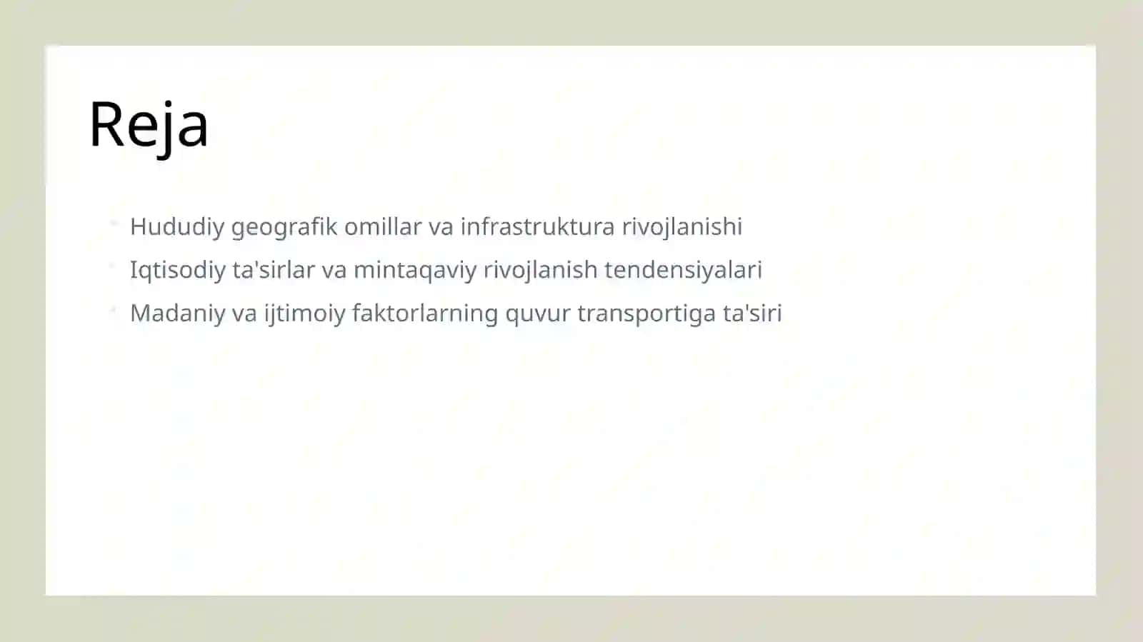Quvur transporti rivojlanishining hududiy jihatlari 2