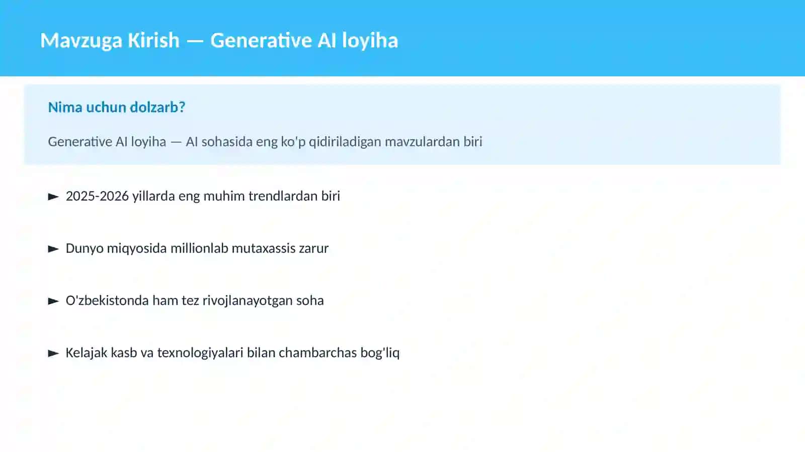 Generative AI loyiha 2