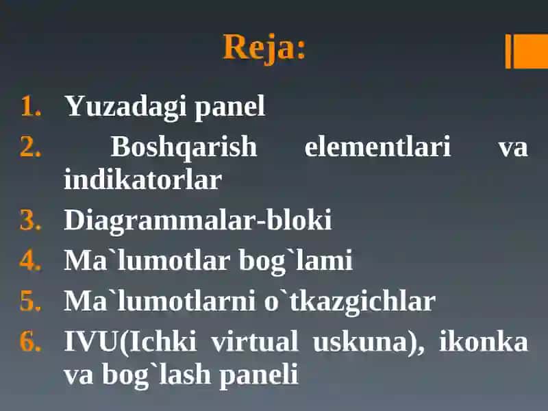 Ma`ruza LabVIEW muhitida ishlash 2
