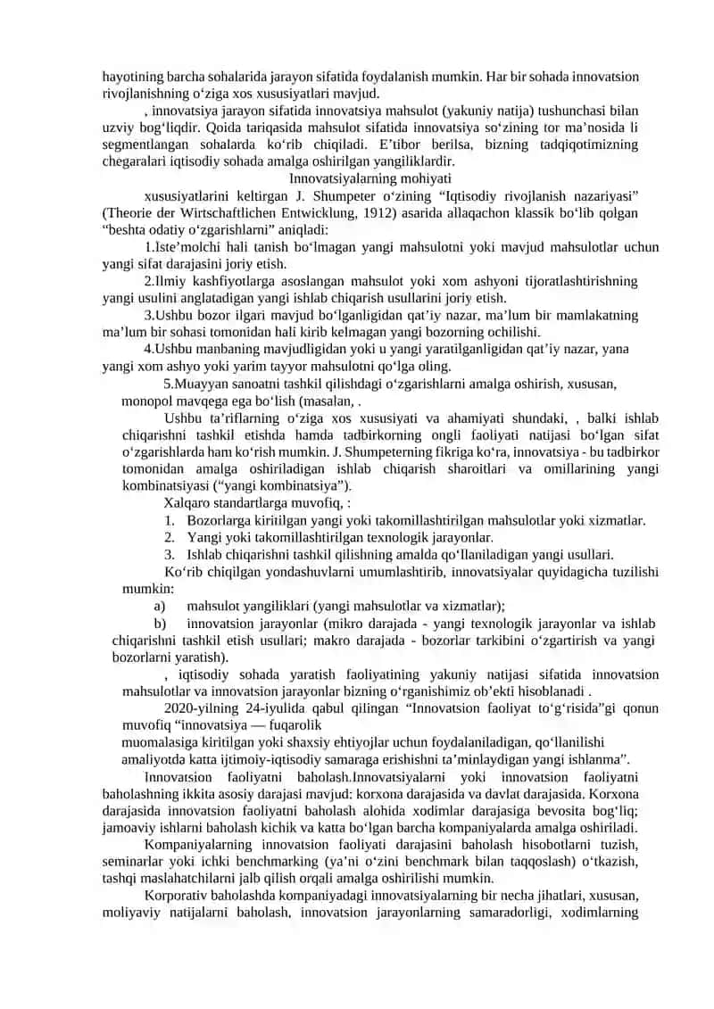 INNOVATSION RIVOJLANISHNING ASOSIY TUSHUNCHALARI. INNOVATSIYA NAZARIYALARI 2