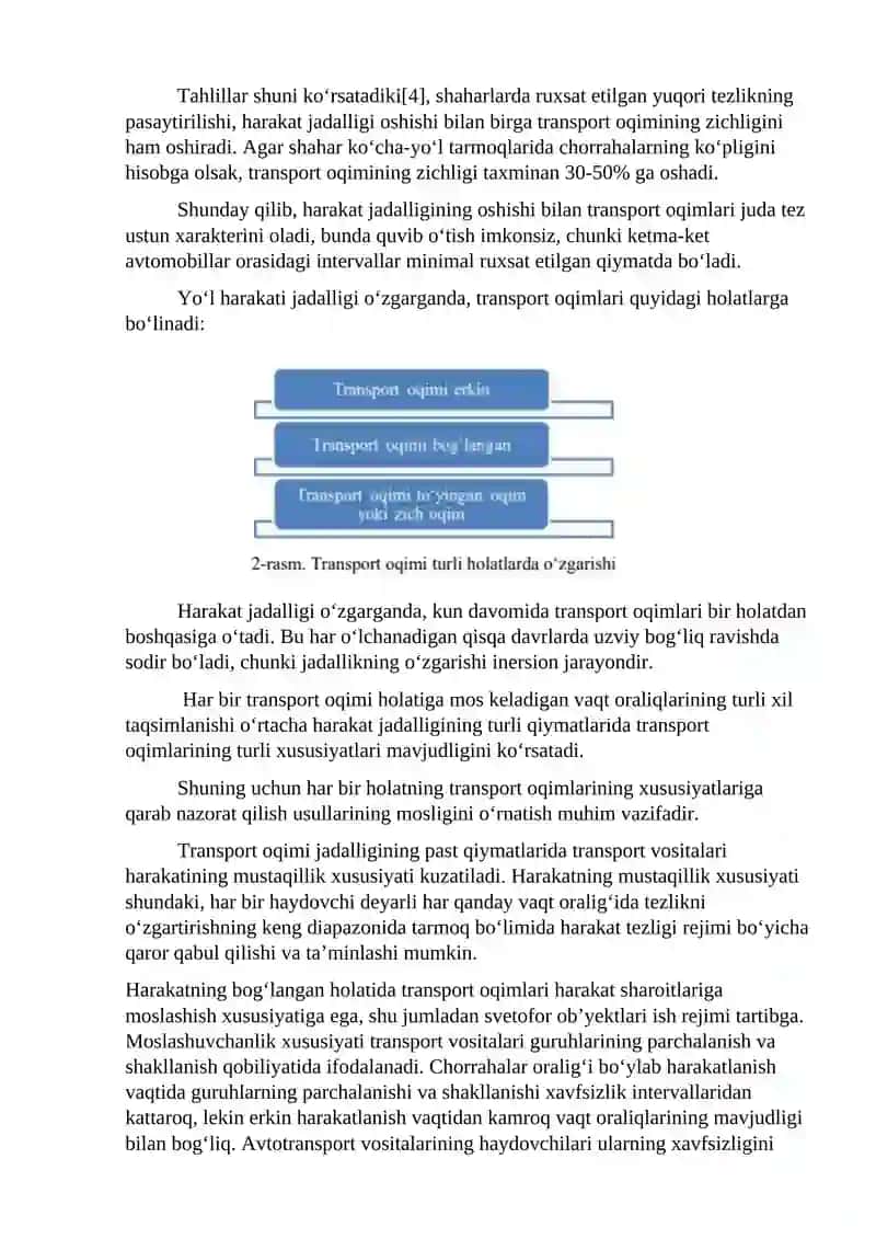 Transport oqimini bevosta tadqiq etish 2