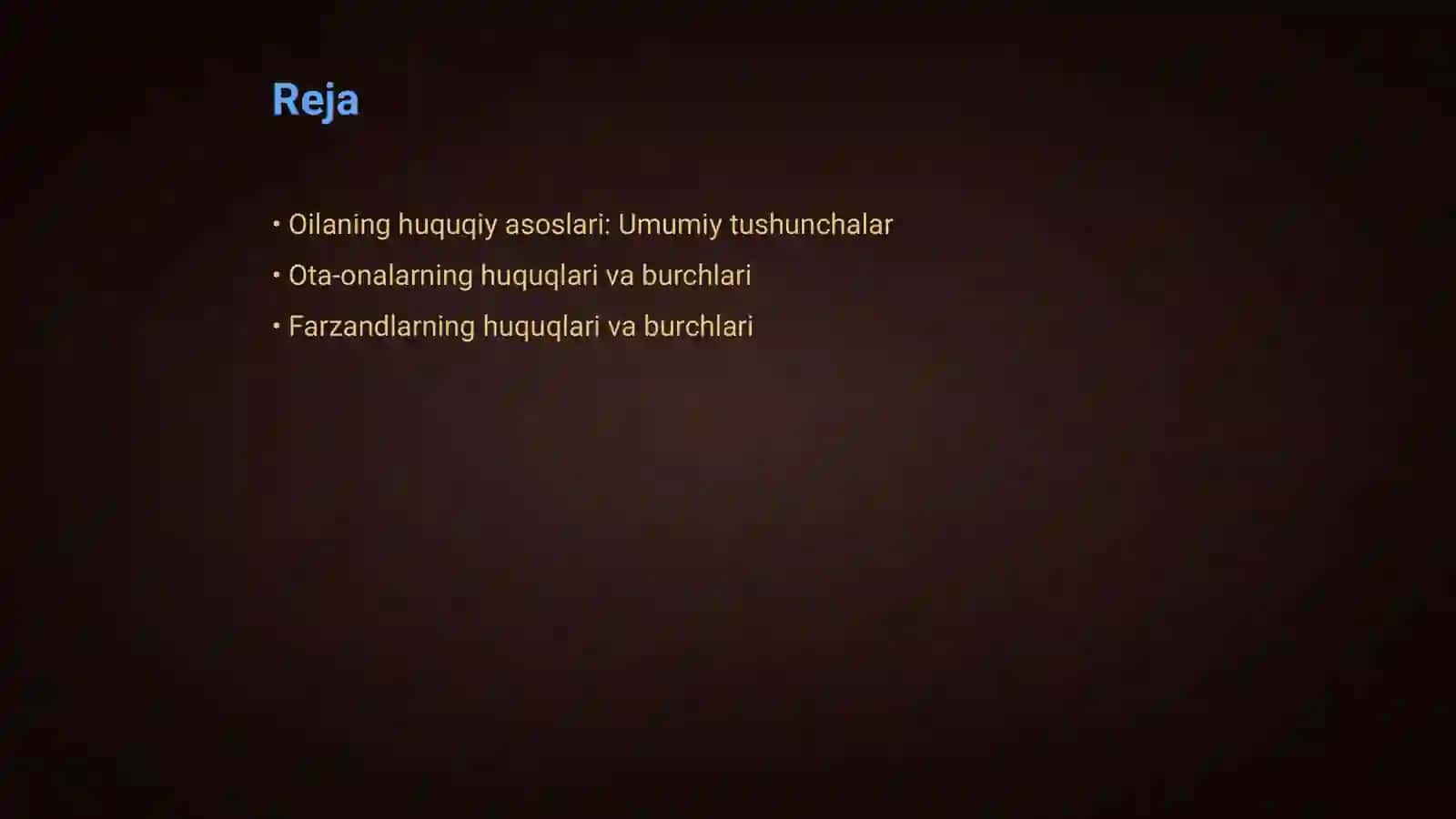 Oilaning huquqiy asoslari 2