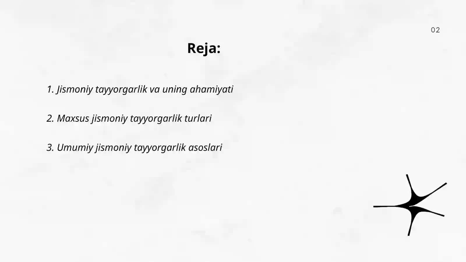 Umumiy va maxsus jismoniy tayyorgarlik haqida bilimlarni oshirish 2