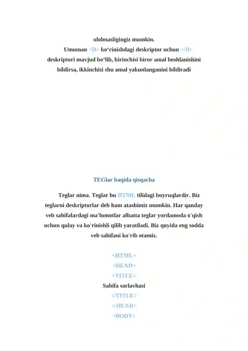 HTML tili 2