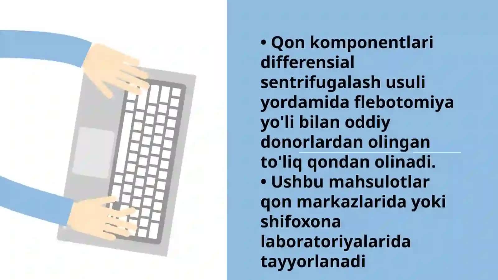 Donor qoni manbalari. Qon komponentlari va preparatlari 2