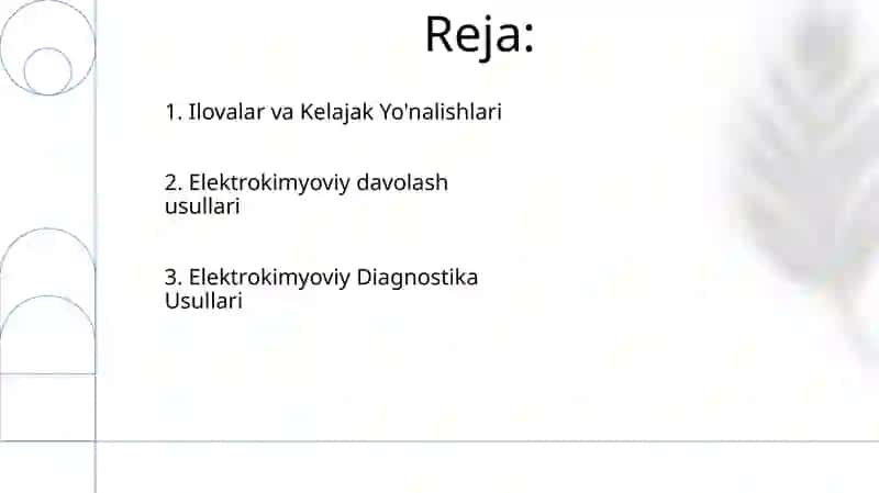 Elektrokimyoviy davolash va diagnostika usullari 2