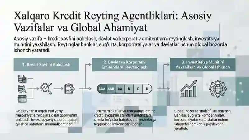 Xalqaro kredit reyting agentliklari nomli 17 betlik taqdimot 2