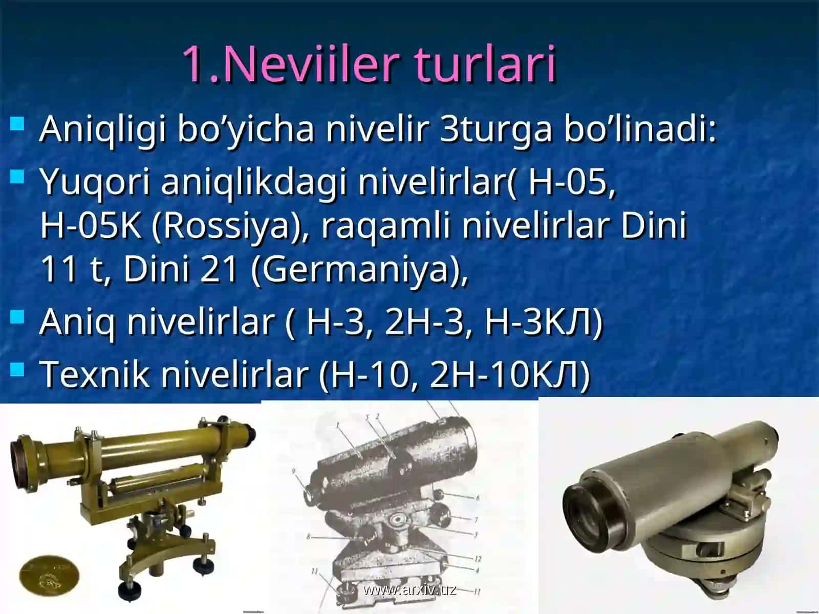 Nivelir turlari 2