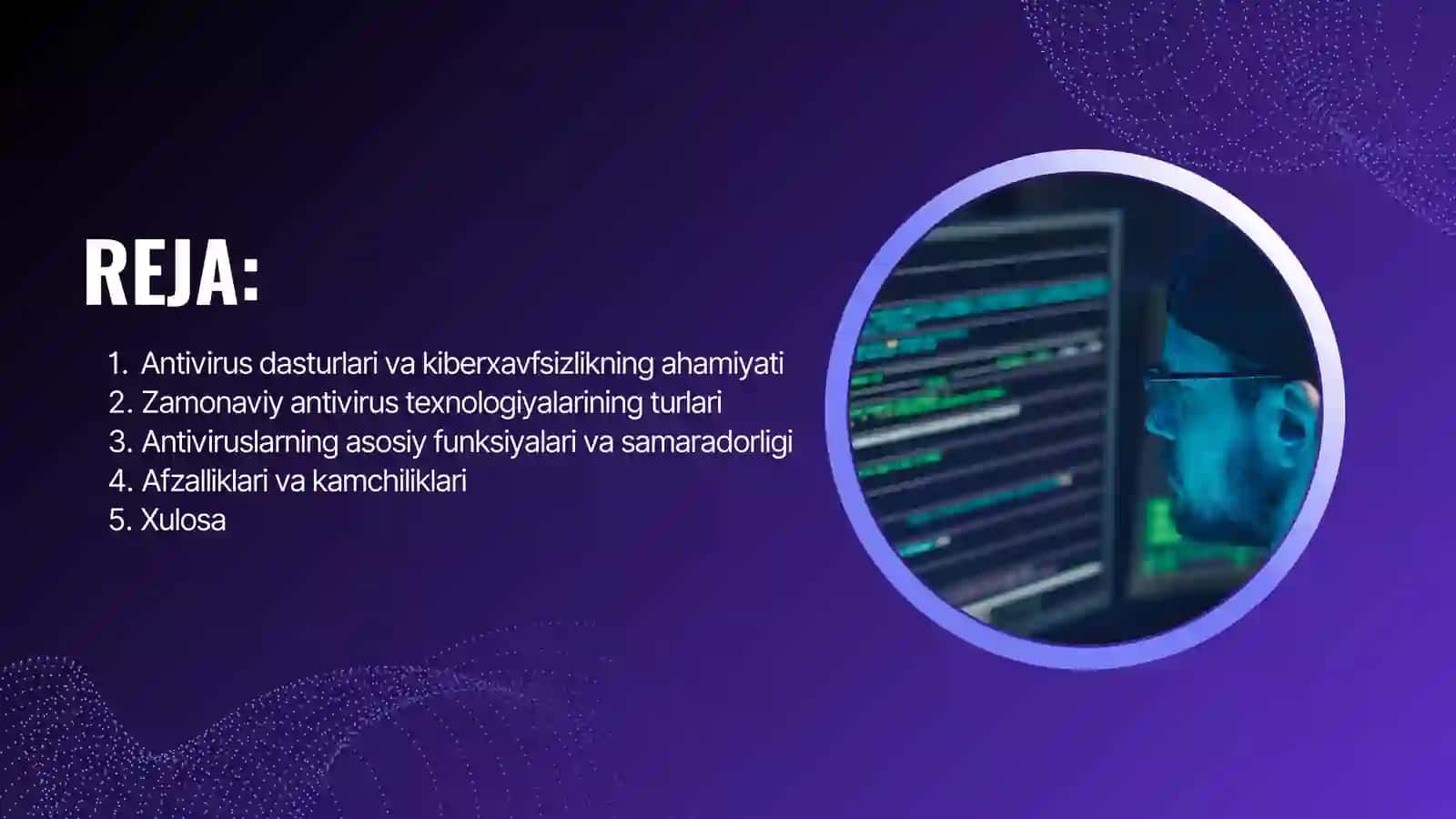 “ZAMONAVIY ANTIVIRUS TEXNOLOGIYALARI VA ULARNING SAMARADORLIGI” MAVZUSIDA TAYYORLAGAN MUSTAQIL ISHI 2