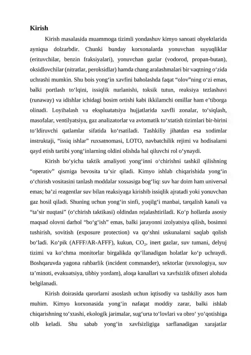Kimyo Sanoatida Yong'in Xavfliligi va Yong'in Sinflari 2
