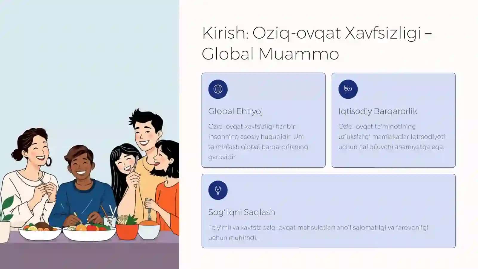Aholining Oziq-ovqat Xavfsizligini Ta'minlash: Bugungi Kun Talablari 2