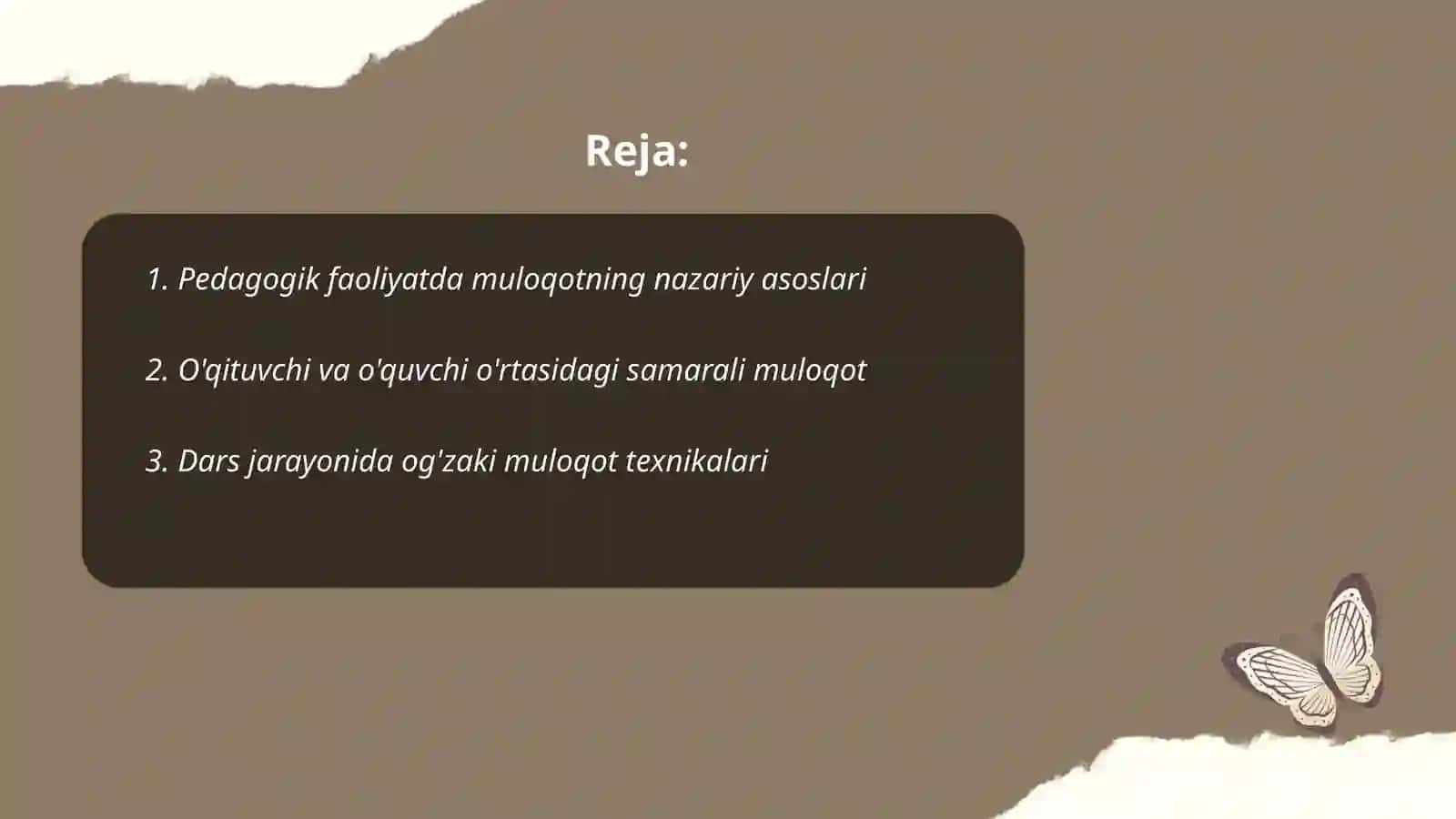 Pedagokik faoliyatda muloqot yuzasidan taqdimot 2