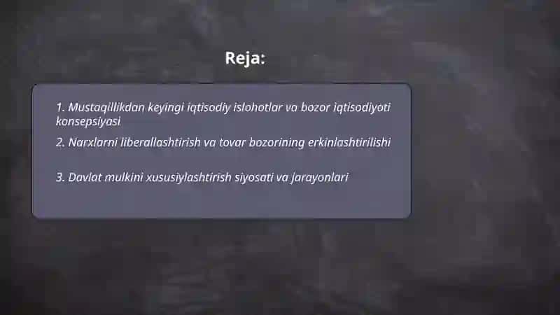 Oʻzbekistonda bozor iqtisodiyotiga oʻtish 2