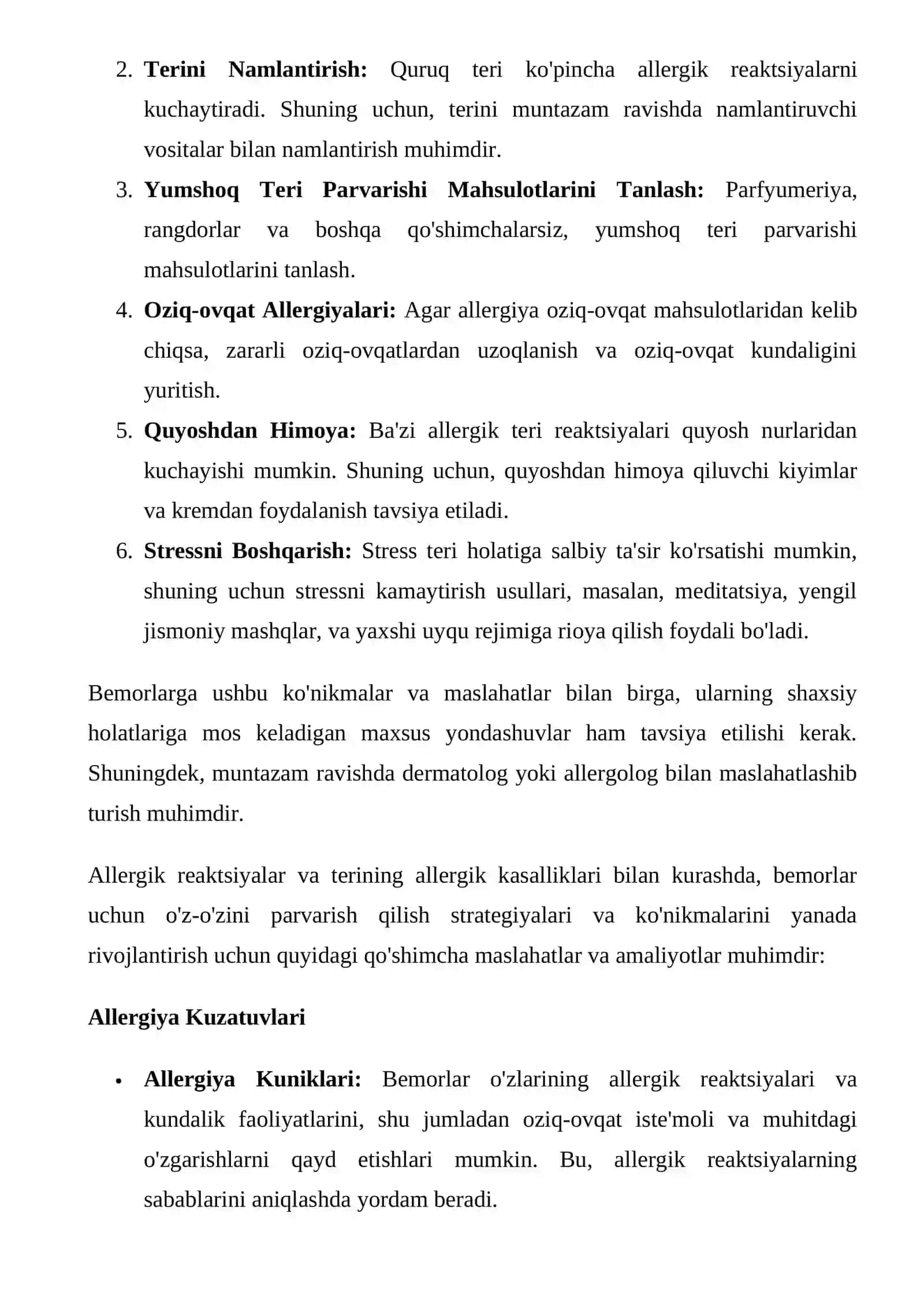 Allergik Holatlarda Shoshilinch Yordam Ko'rsatish 2
