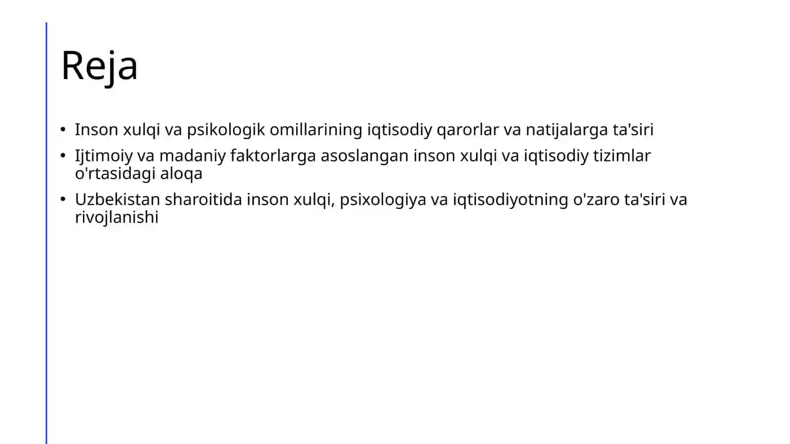 Inson xulq - atvori va iqtisodiyot 2