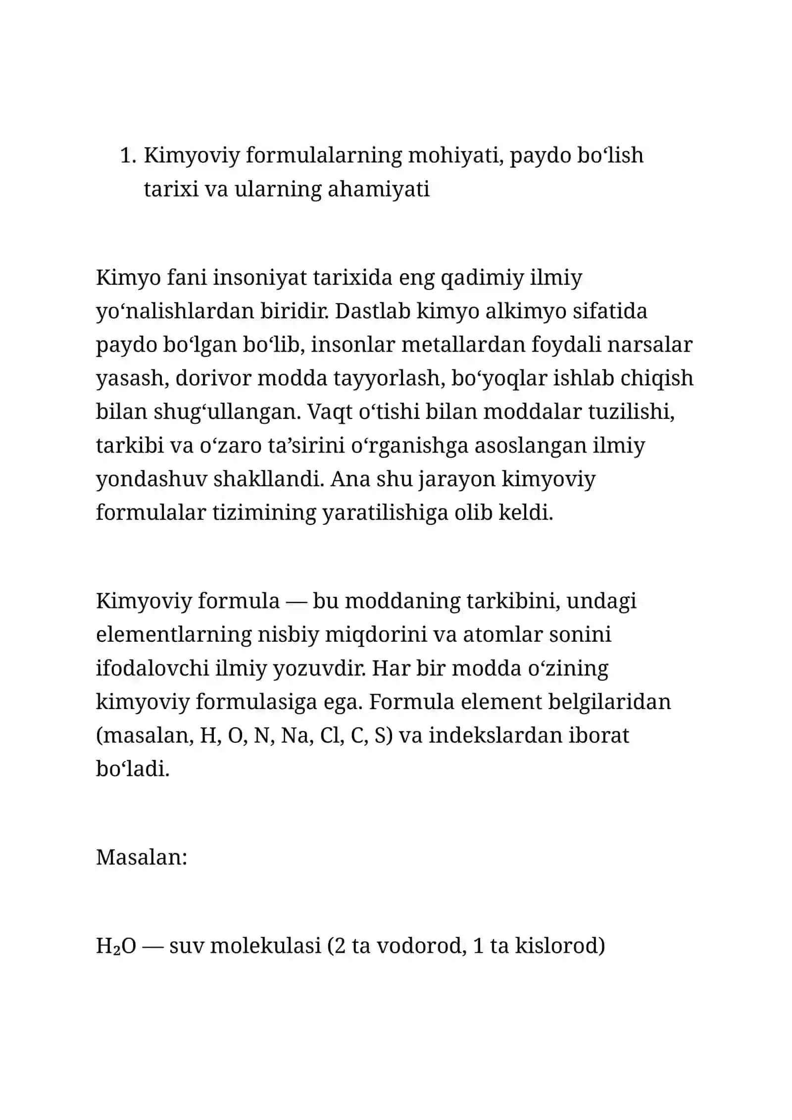 Kimyoviy formulalar 2
