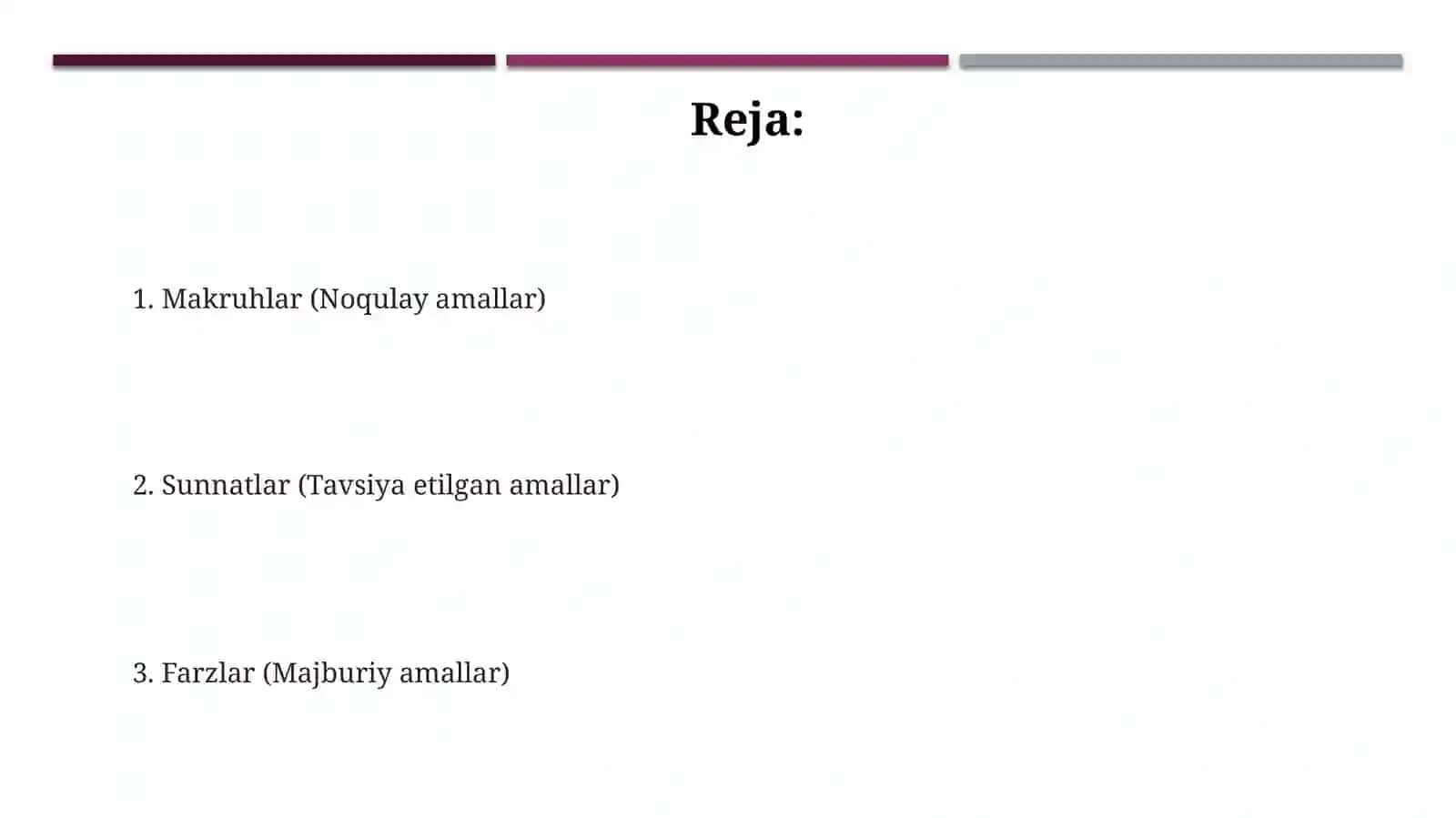 Islomda amallar kategoriyasi 2