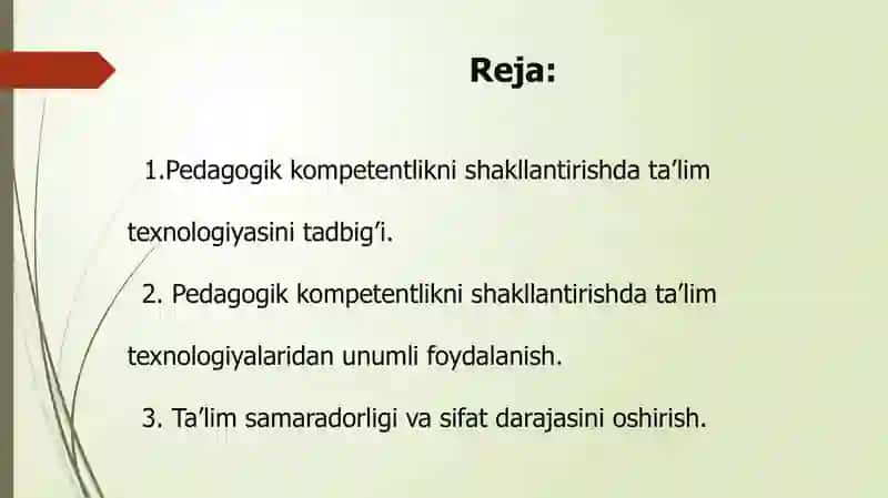 Pedagogik kompetentlikni shakllantirishda ta’lim texnologiyasini tadbig 2