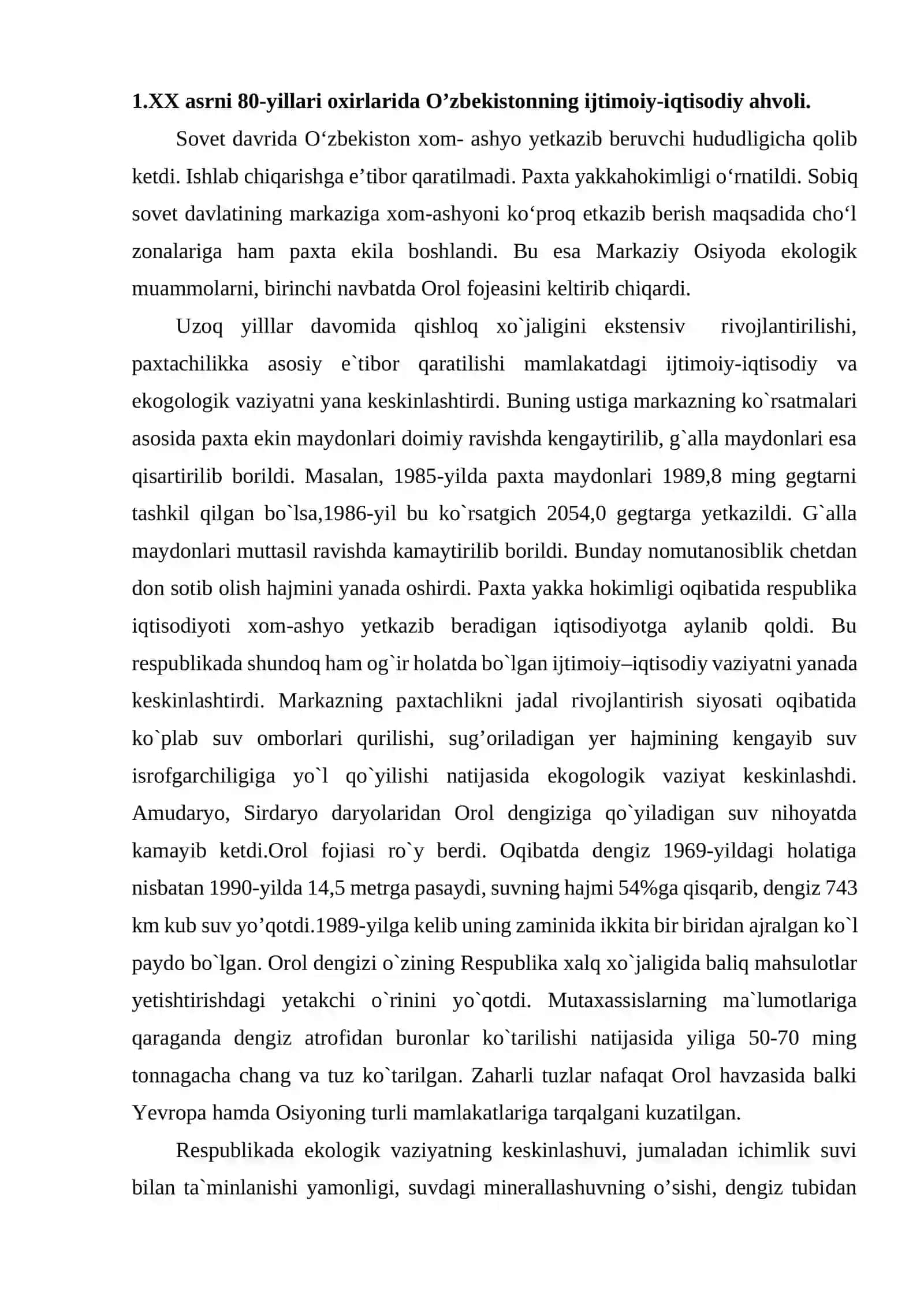 O’zbekiston mustaqilligi yo’lidagi dastlabki qadamlar. O’zbekistonda Prezidentlik boshqaruvining joriy etilishi 2