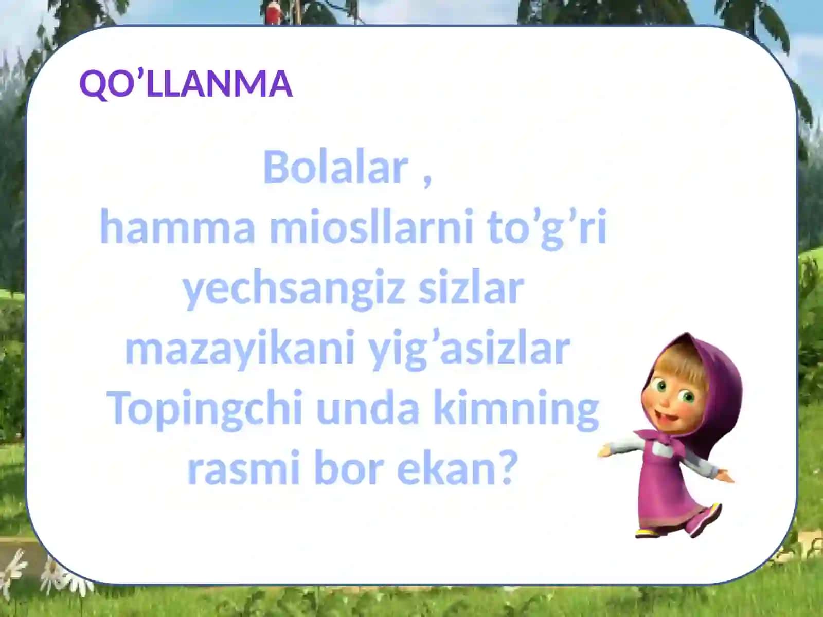 6SINFLAR UCHUN O’NLIKASRLARDAN TReNAJOR Qo’llanma 2
