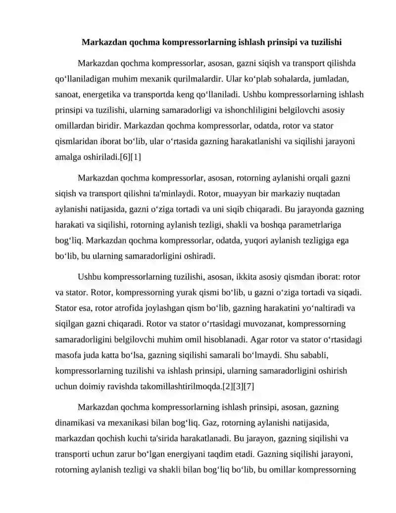 Markazdan qochma kompressorlar 2