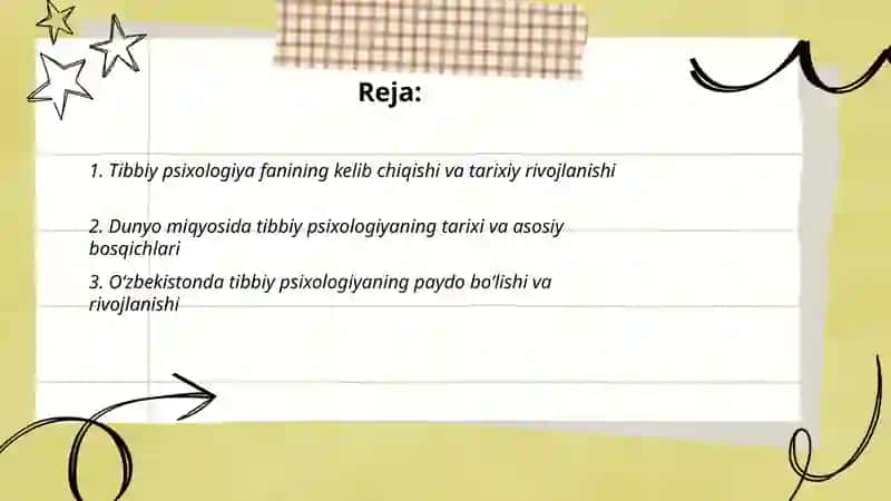 Tibbiy psixologiya fanining tarixi,amaliy ahamiyati va o'rganish usullari 2