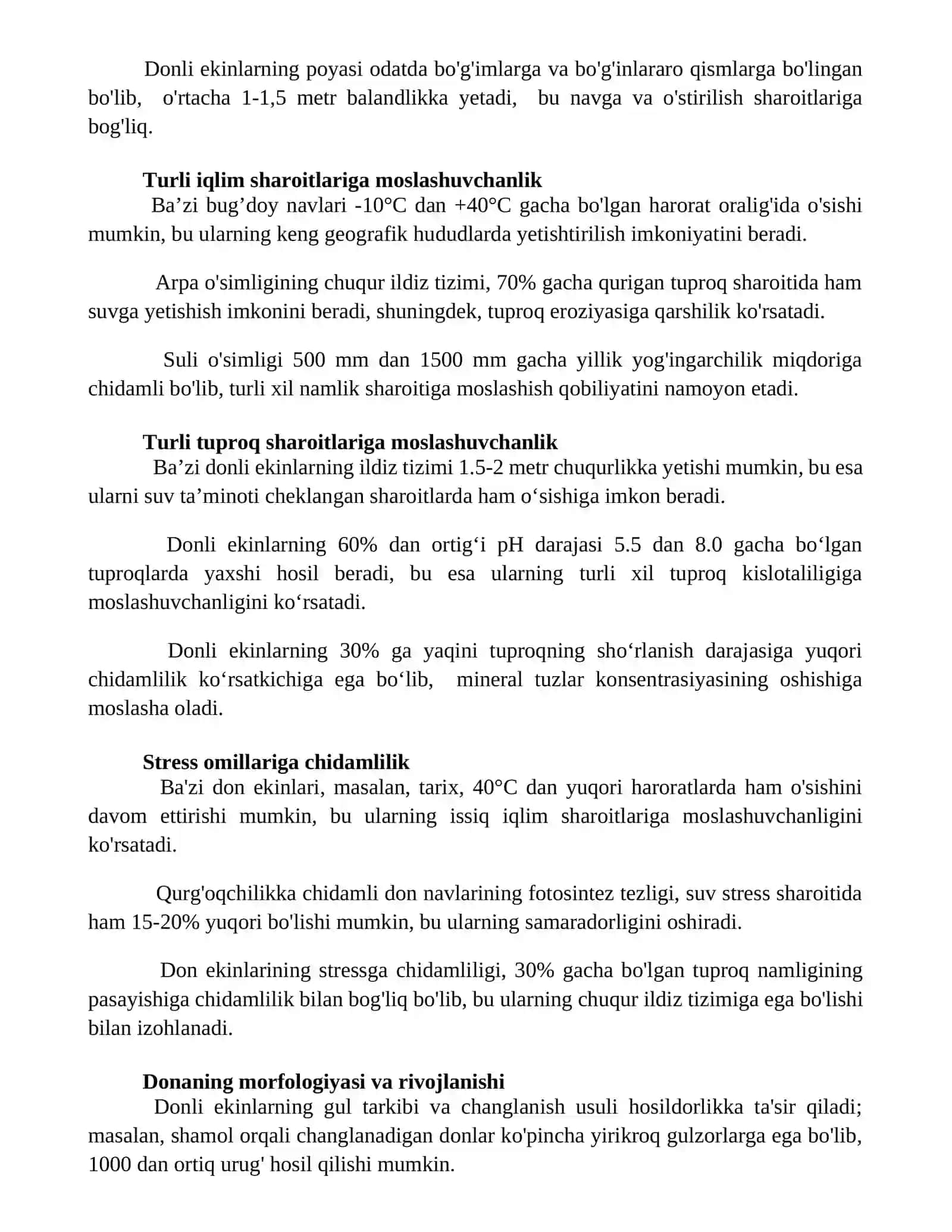 Efir moyli ekinlar morfologiyasi 2