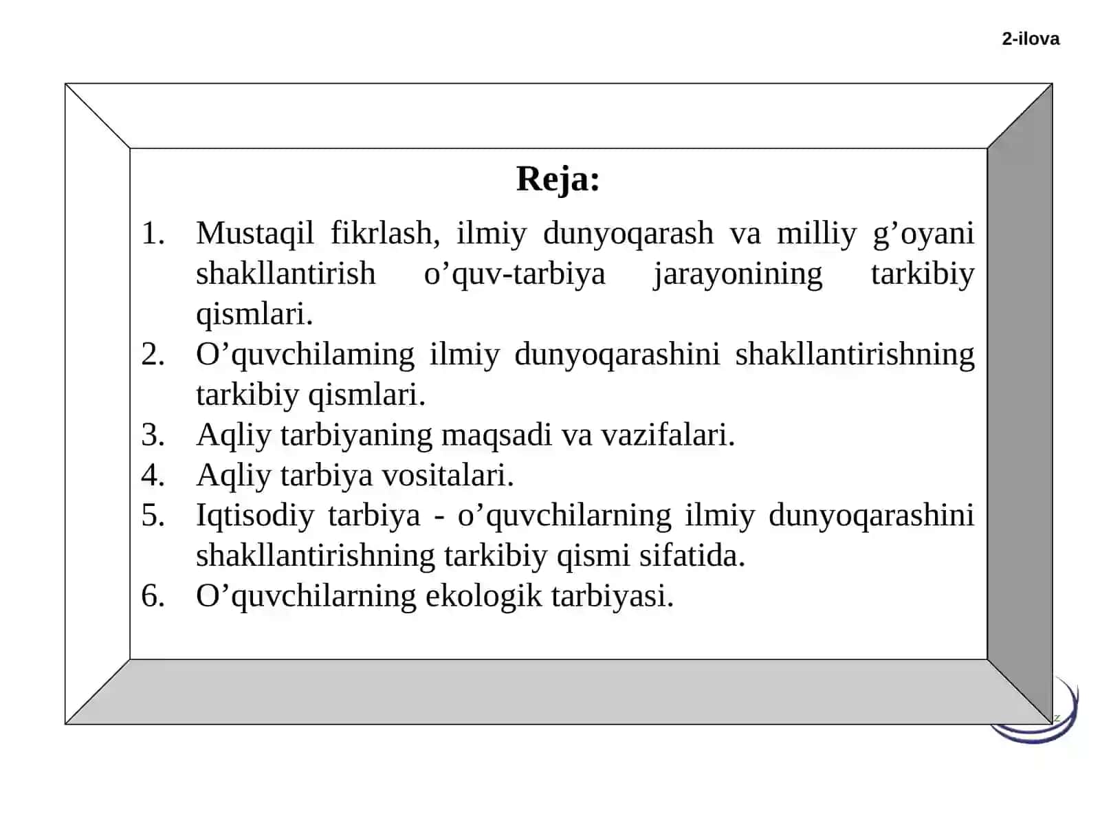 O’quvchilarning ilmiy dunyoqarashini shakllantirish 2