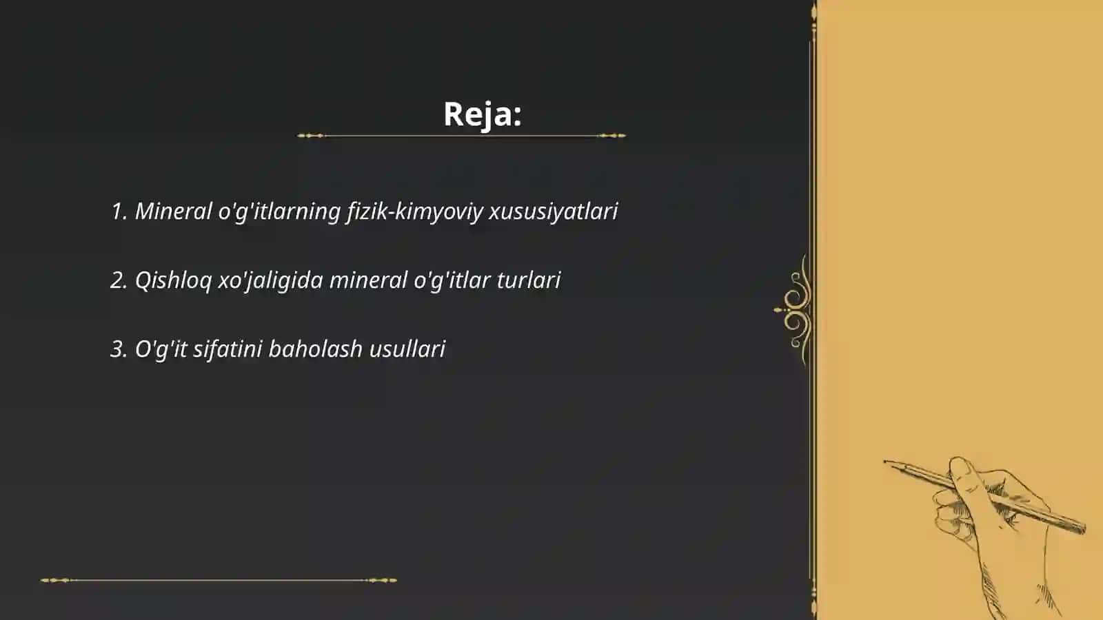 Mineral o'g'itlar sifat analizi 2