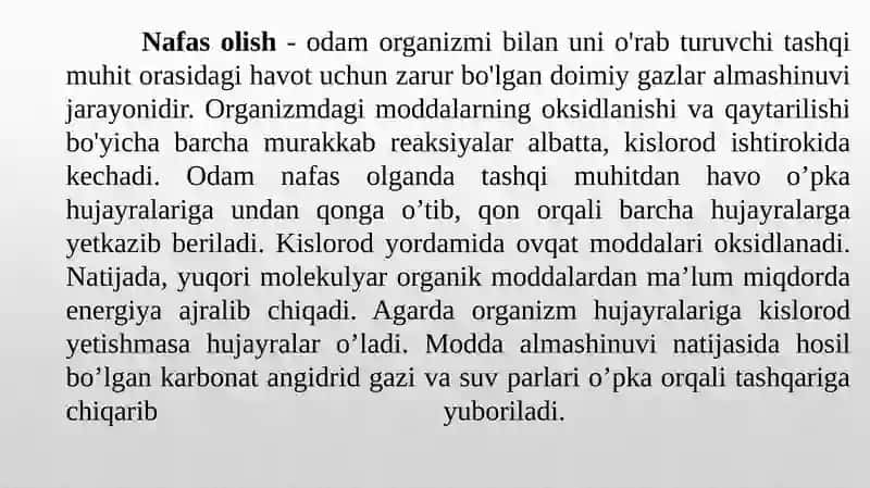 Nafas sistemasining yosh xususiyatlari va gigiyenasi 2