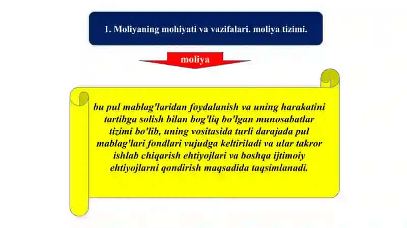 Moliyaning mohiyati va vazifalari 2