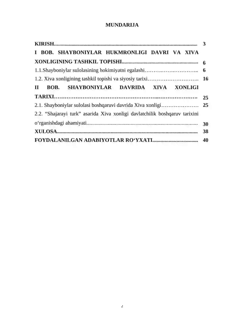 XIVA XONLIGI SHAYBONIYLAR HUKMRONLIGI DAVRI TARIXI 2