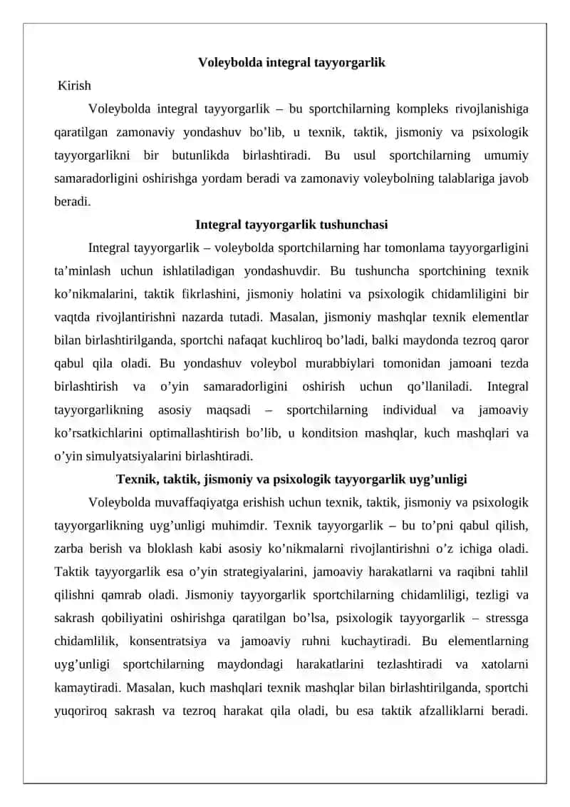 Integral tayyorgarlik 2