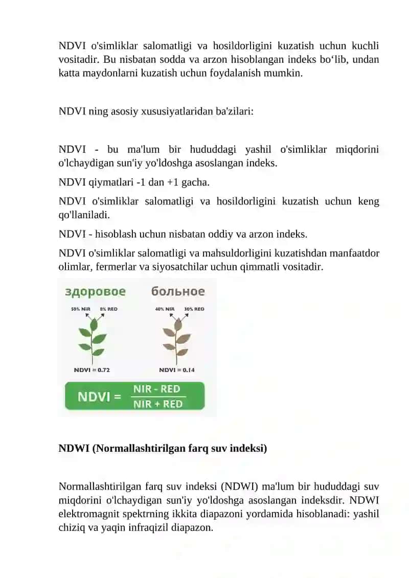 Yerni Masofadan Zondlash fani bo`yicha o`n ikkita topshiriq 2