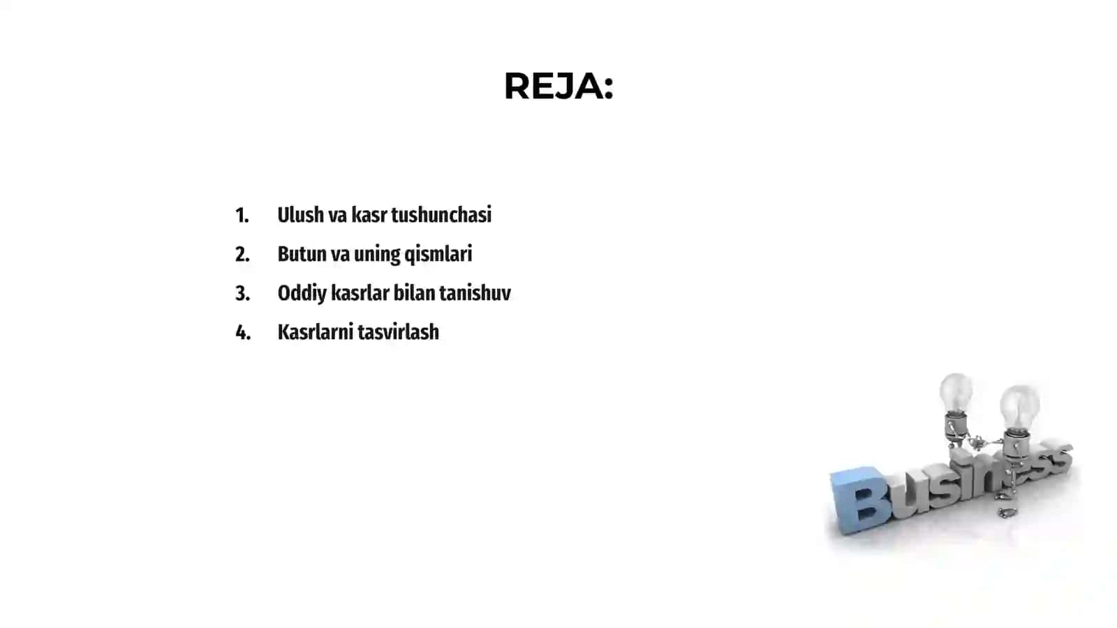 Ulush va kasr tushunchasi 2