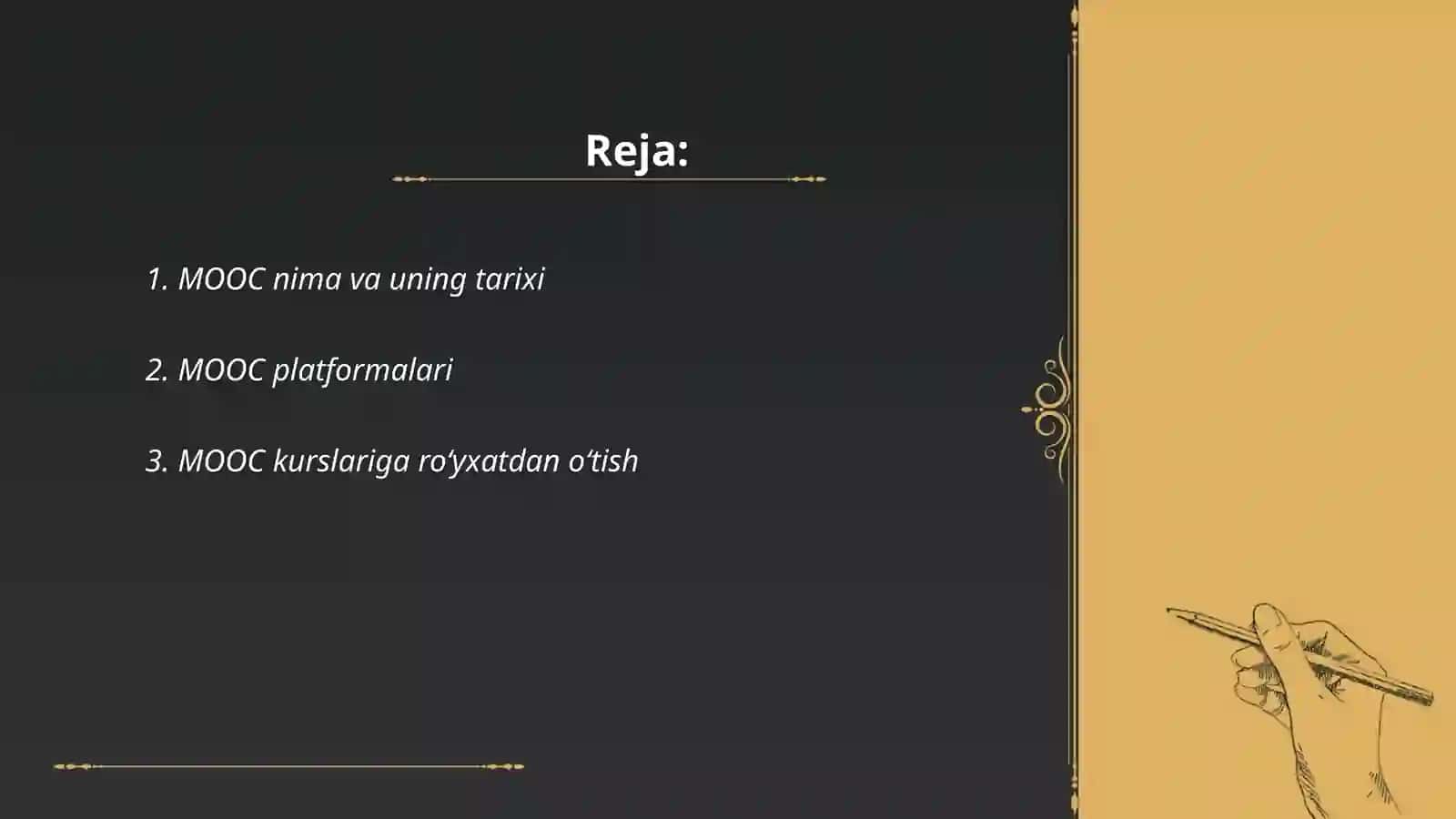 MOOC kurslari va ularga kirish 2