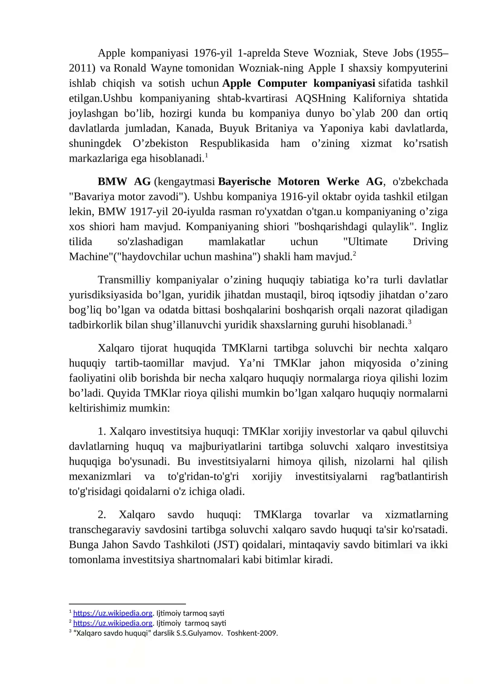 Transmilliy kompaniya kontseptsiyasi va uning xalqaro tijorat huquqidagi huquqiy maqomi 2