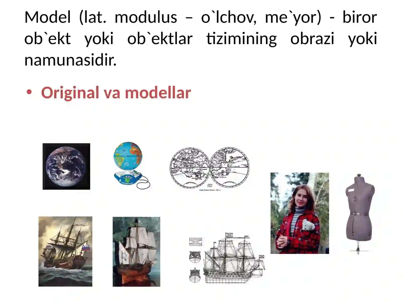 Model va modellashtirish. Asosiy tushunchalar. Modellarni tasniflash 2
