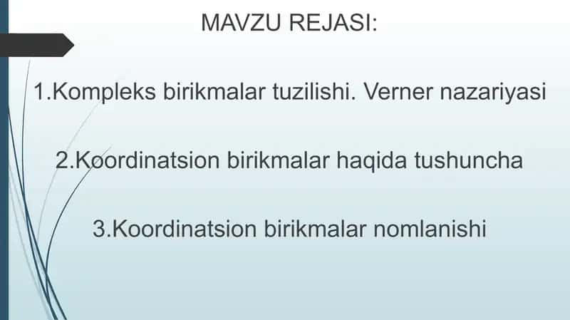 Kompleks birikmalar kimyosi 2