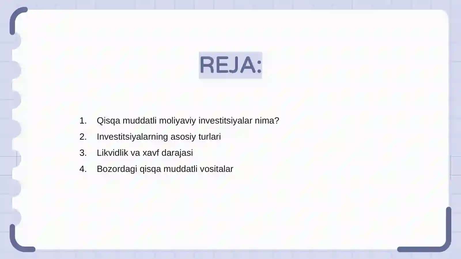 Qisqa muddatli moliyaviy investitsyalar 2