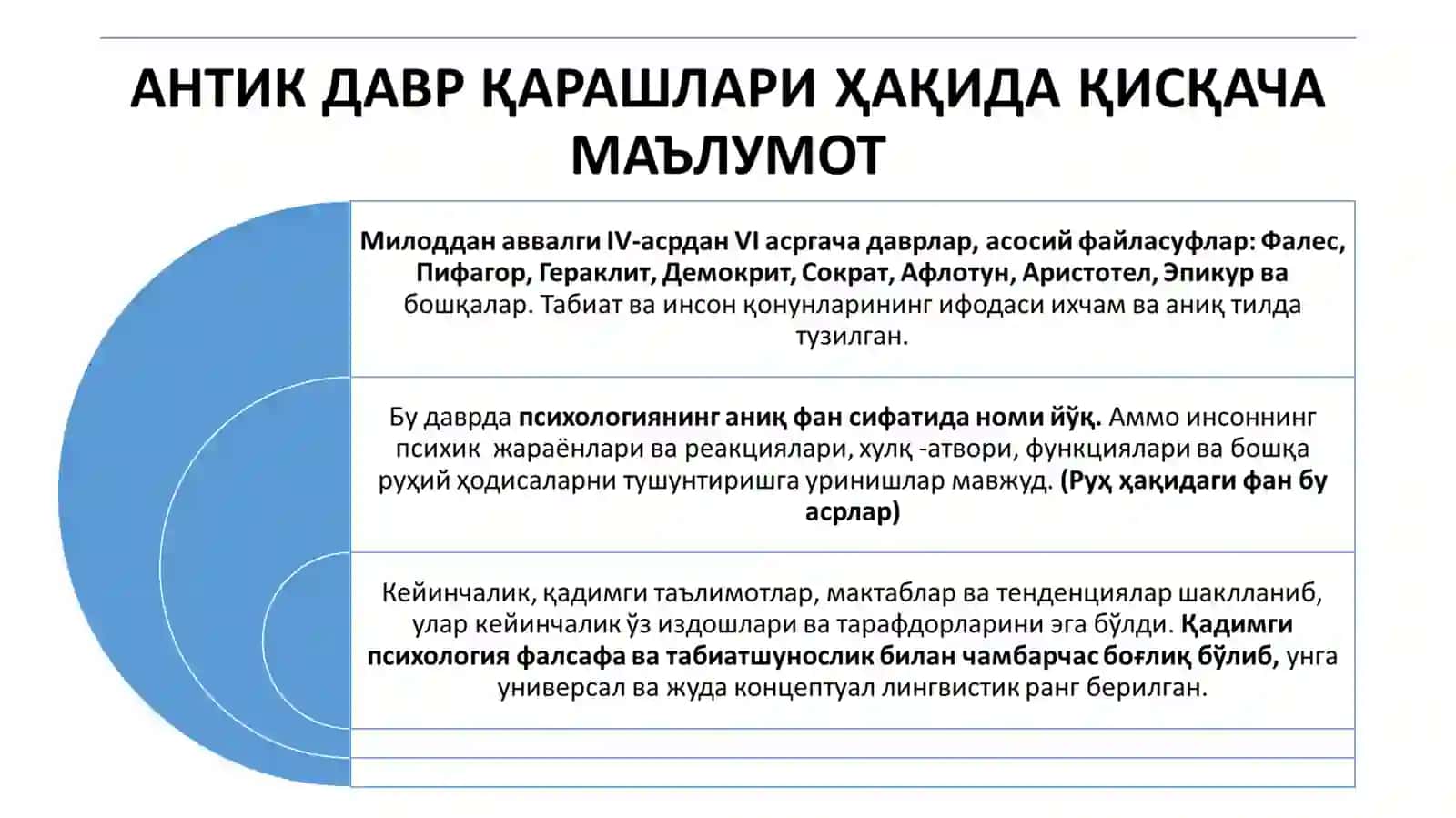АНТИК ДАВРНИНГ ПСИХОЛОГИК ТАЪЛИМОТЛАРИ 2