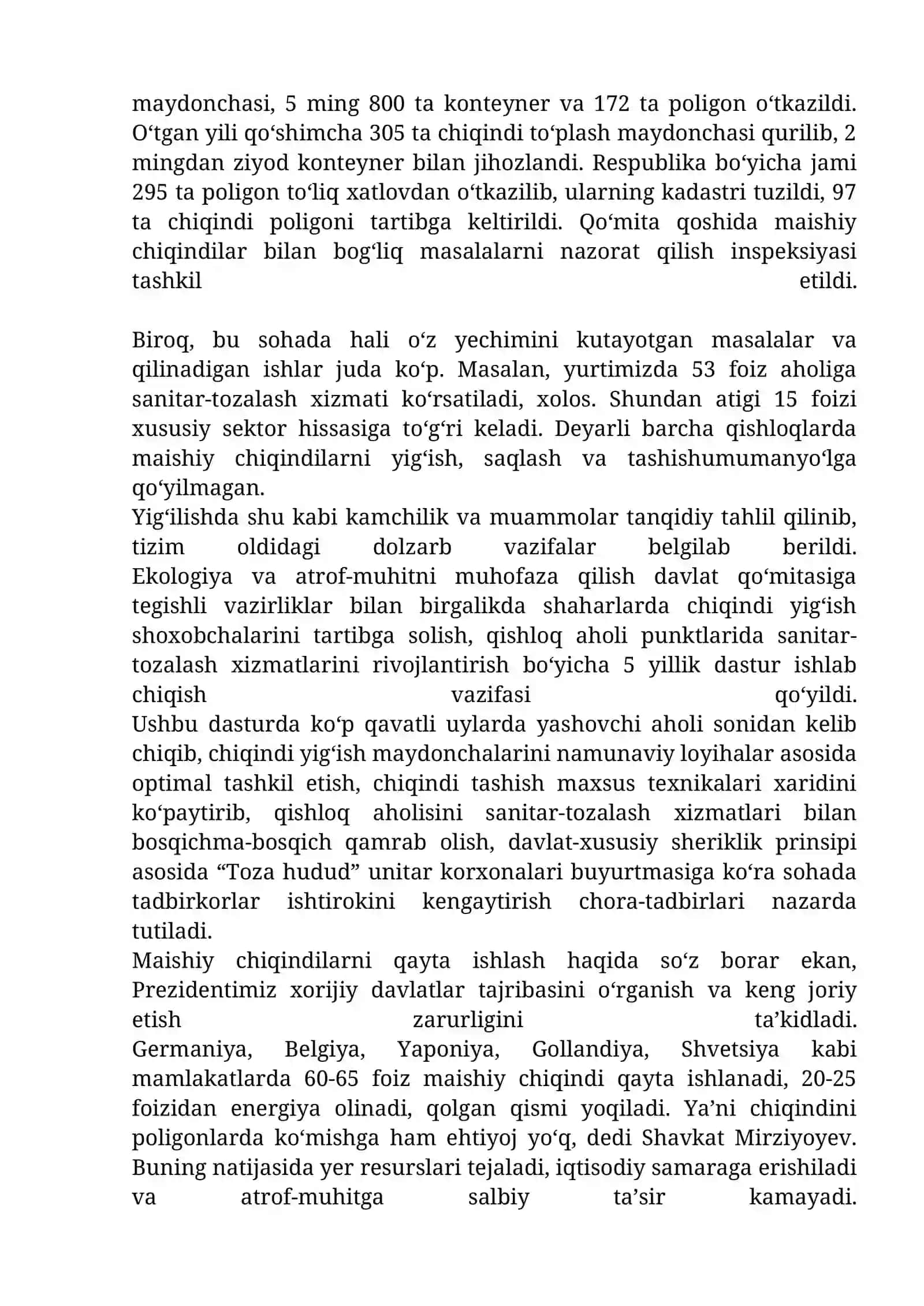 Ekologik holatni yaxshilash va atrof-muhitni muhofaza qilish 2