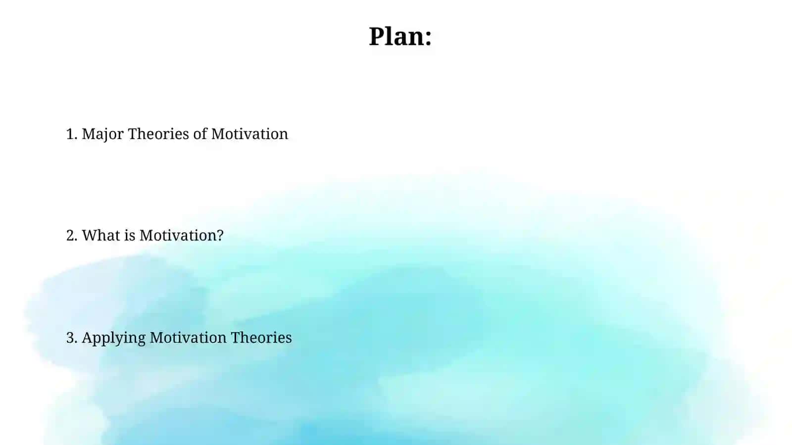 Introduction to the theory of motivation 2