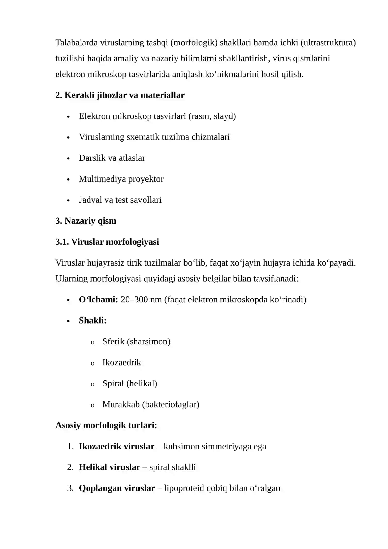 Viruslar morfologiyasi va ultrastruktura tuzilishi 2
