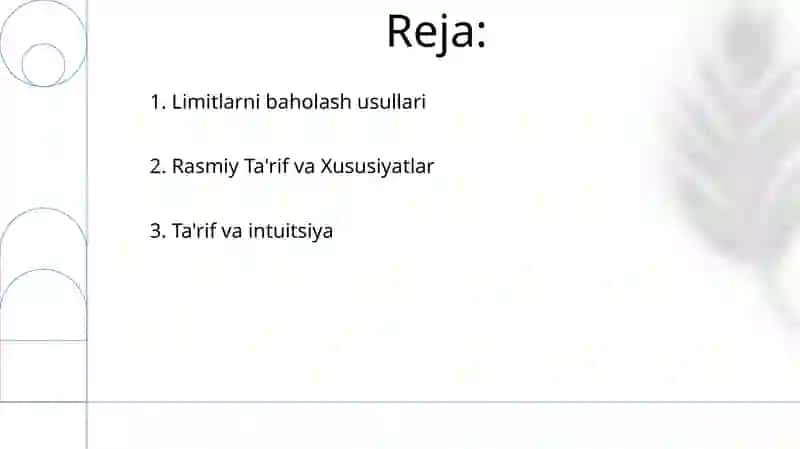 Funksiya limiti 2