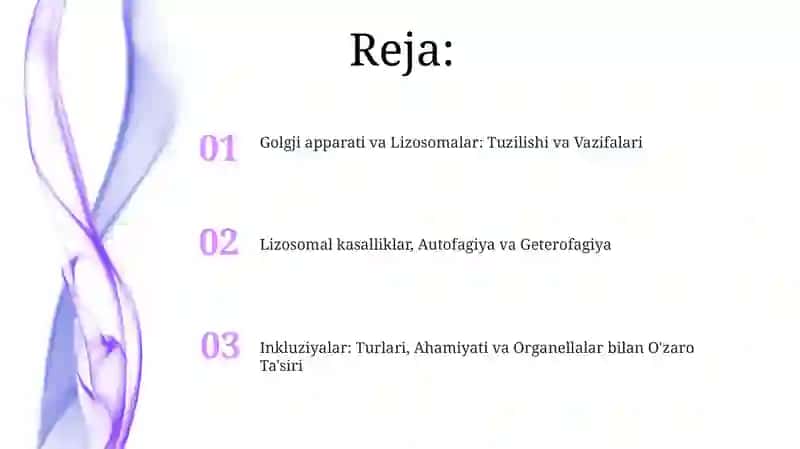 Golgji apparati va Lizosomalar: Tuzilishi va Vazifalari 2